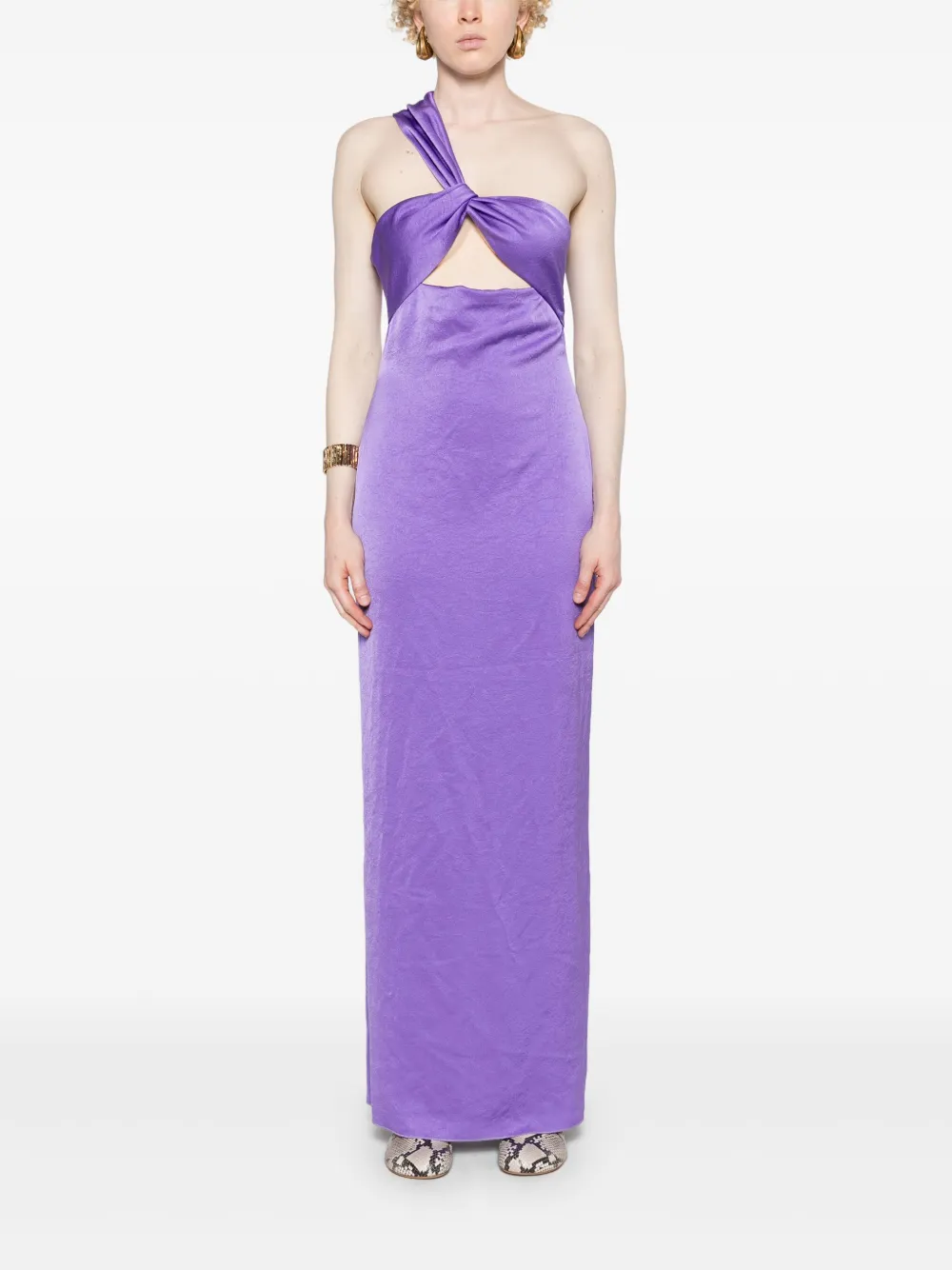 Cheap Nanushka Maseco twist-detail satin maxi dress Women