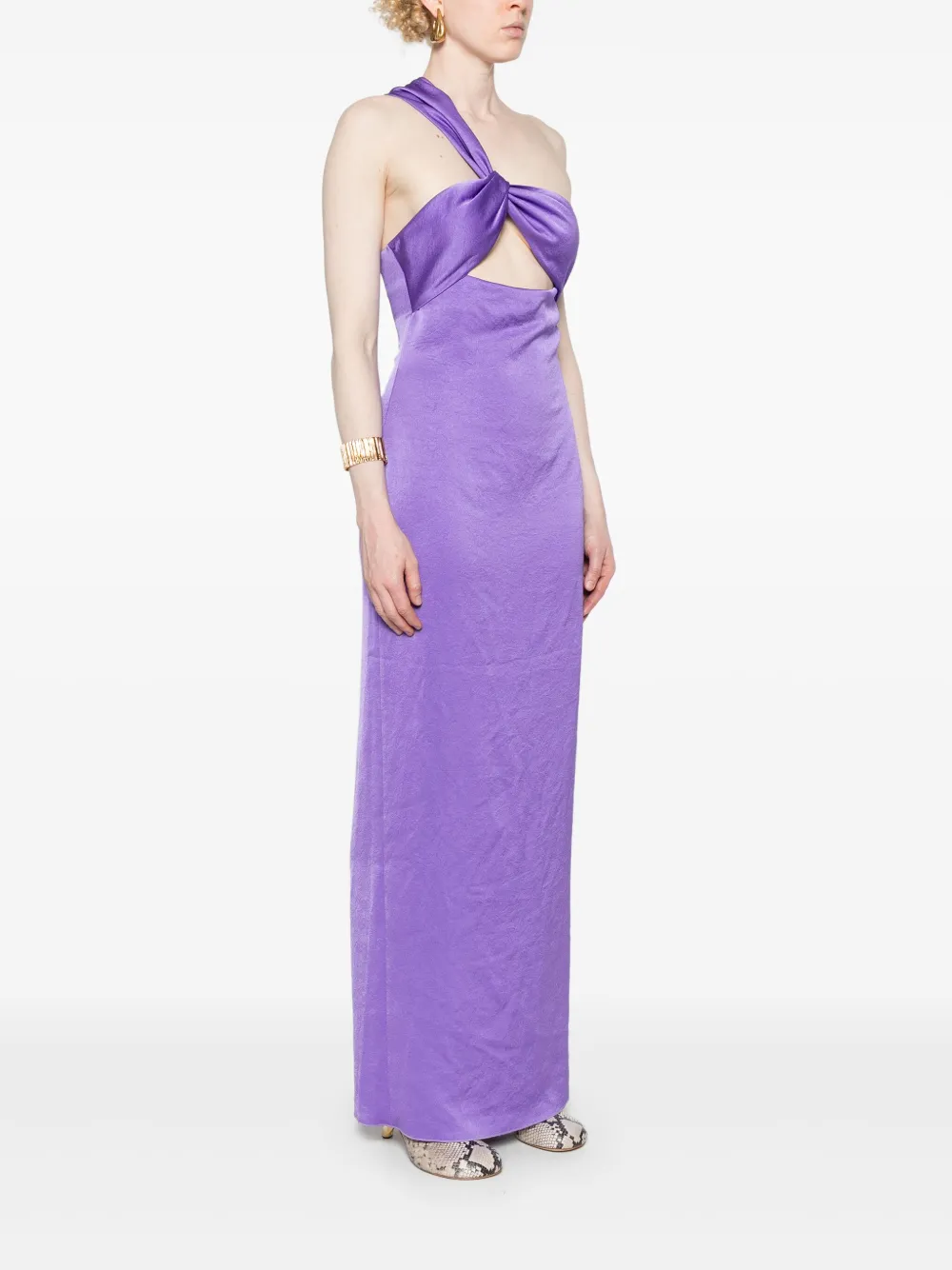 Cheap Nanushka Maseco twist-detail satin maxi dress Women