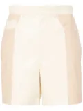 Nanushka contrast-panel shorts - Neutrals