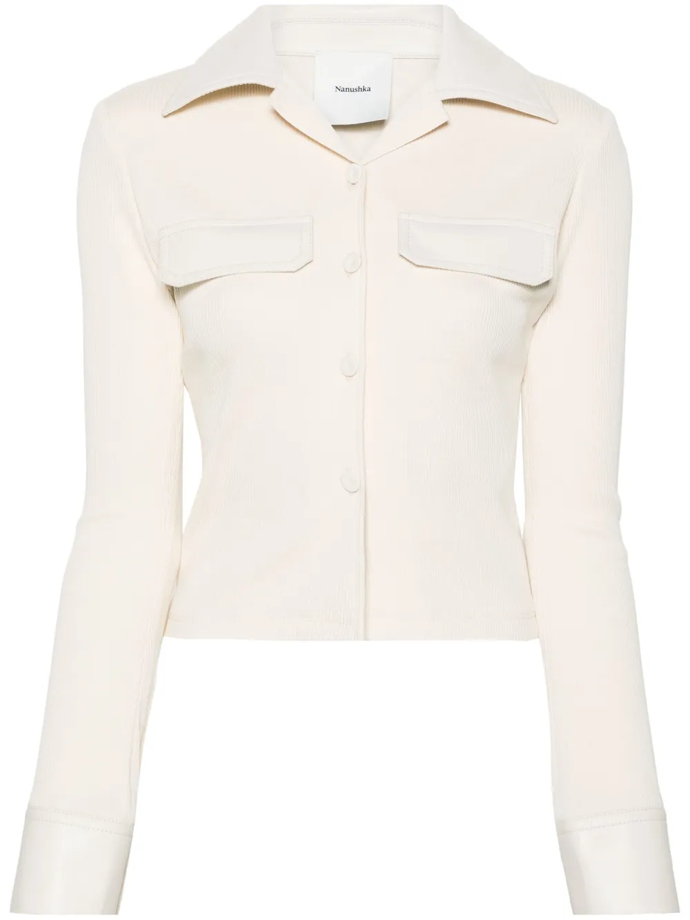 Nanushka button-up organic cotton T-shirt Women