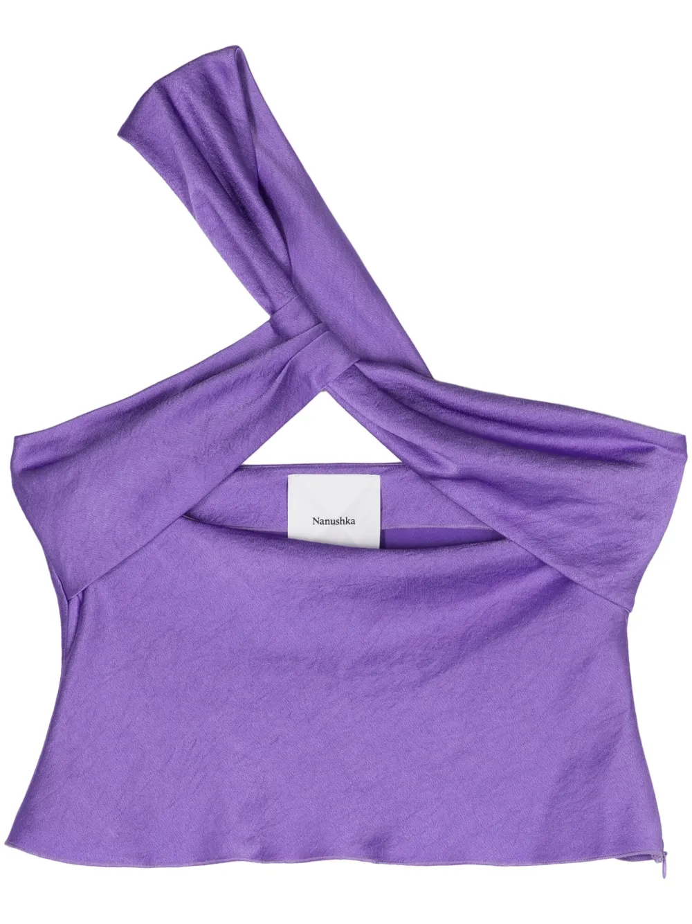 Nanushka Alvin twist-detail satin top Women