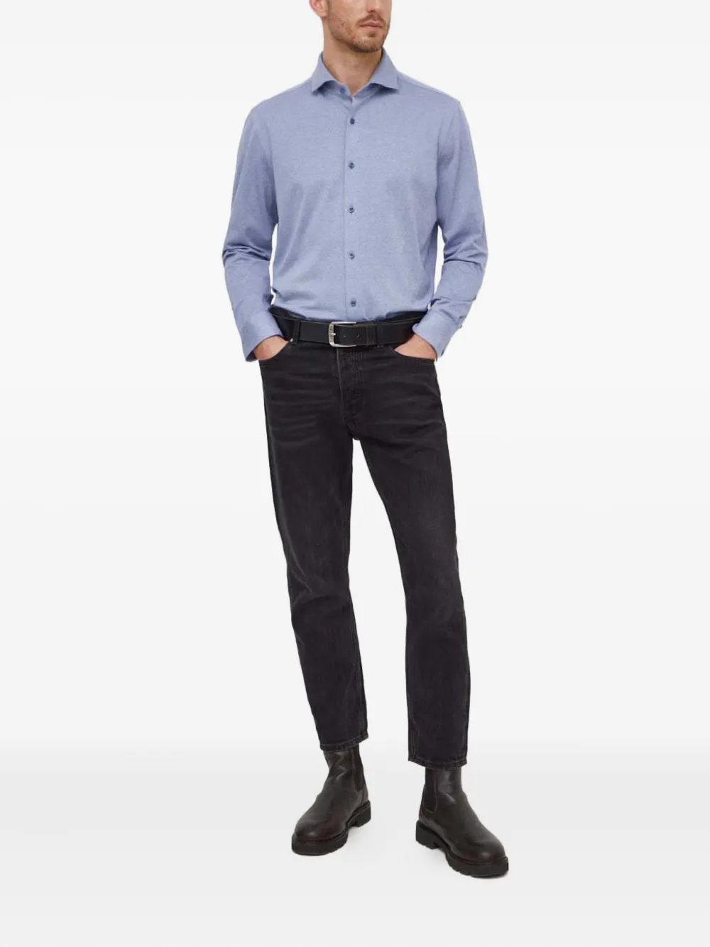 BOSS textured buttoned shirt | Image 2