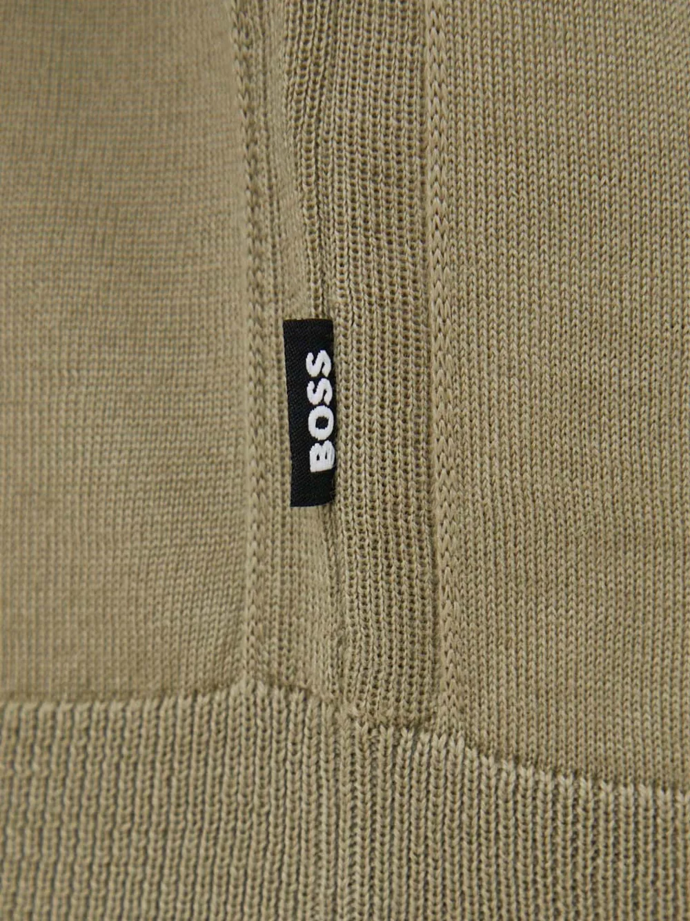 BOSS Trui met V-hals en lange mouwen Groen