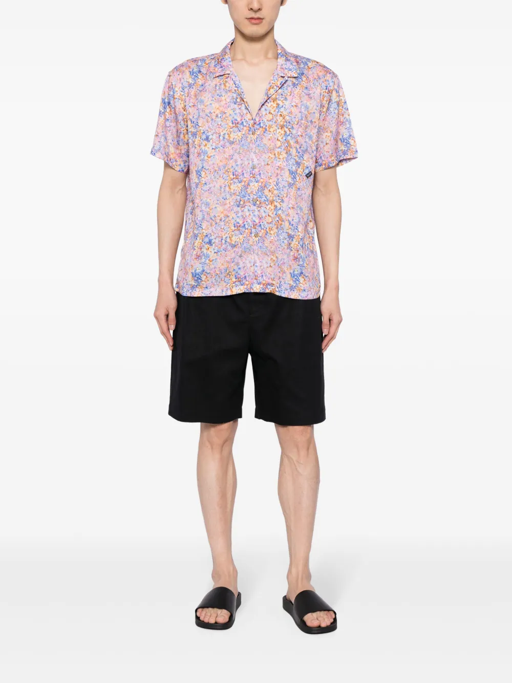 Boardies Lyocell overhemd met bloemenprint - Roze