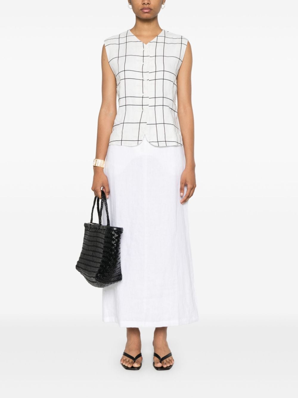 Shop Faithfull The Brand Nelli Linen Skirt In White