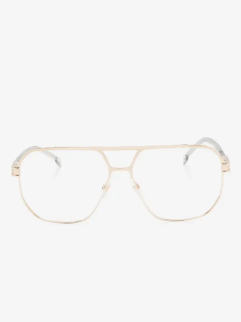 Carrera logo-engraved pilot-frame glasses