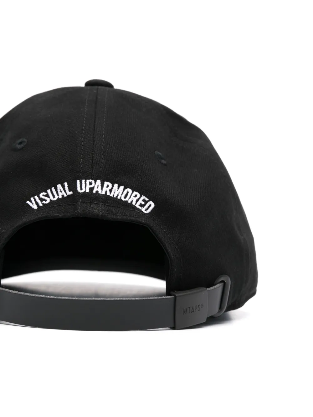 WTAPS logo-embroidered twill cap - Zwart