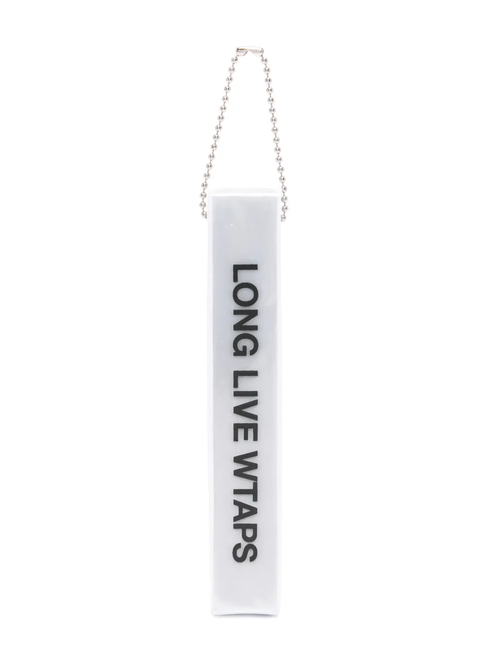 WTAPS slogan-print keyring | Silver | Image 1