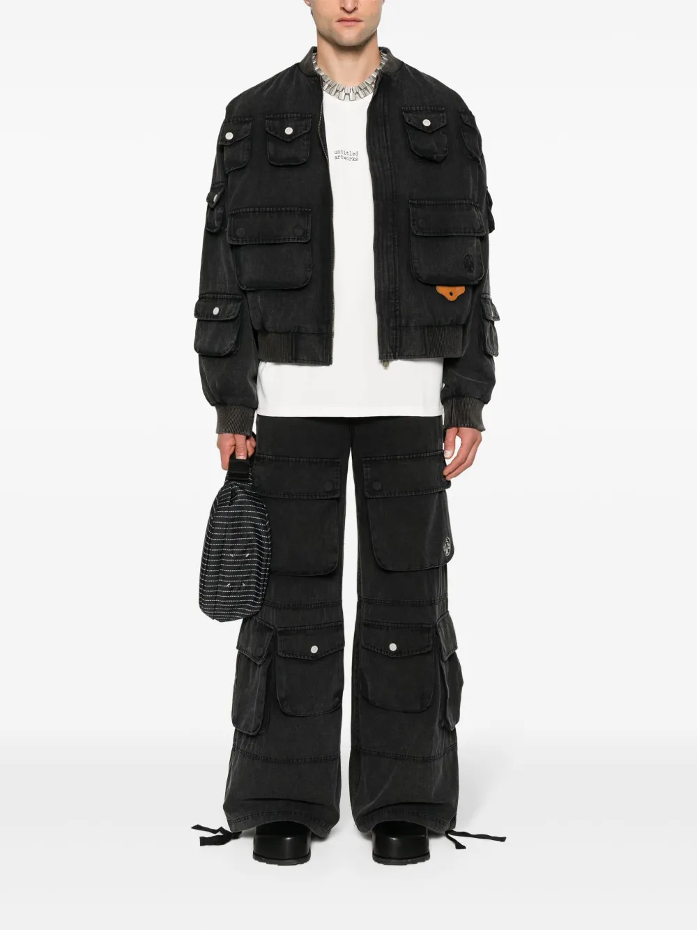UNTITLED ARTWORKS logo-embroidered bomber jacket | Bomber Jackets | Image 2