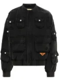 UNTITLED ARTWORKS logo-embroidered bomber jacket - Black