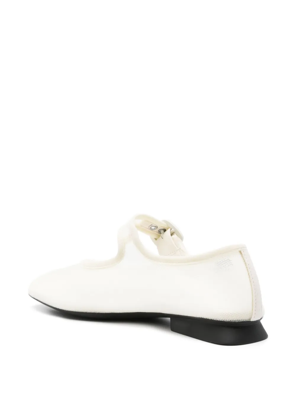 Camper Casi Myra Leather Ballerina Shoes In White