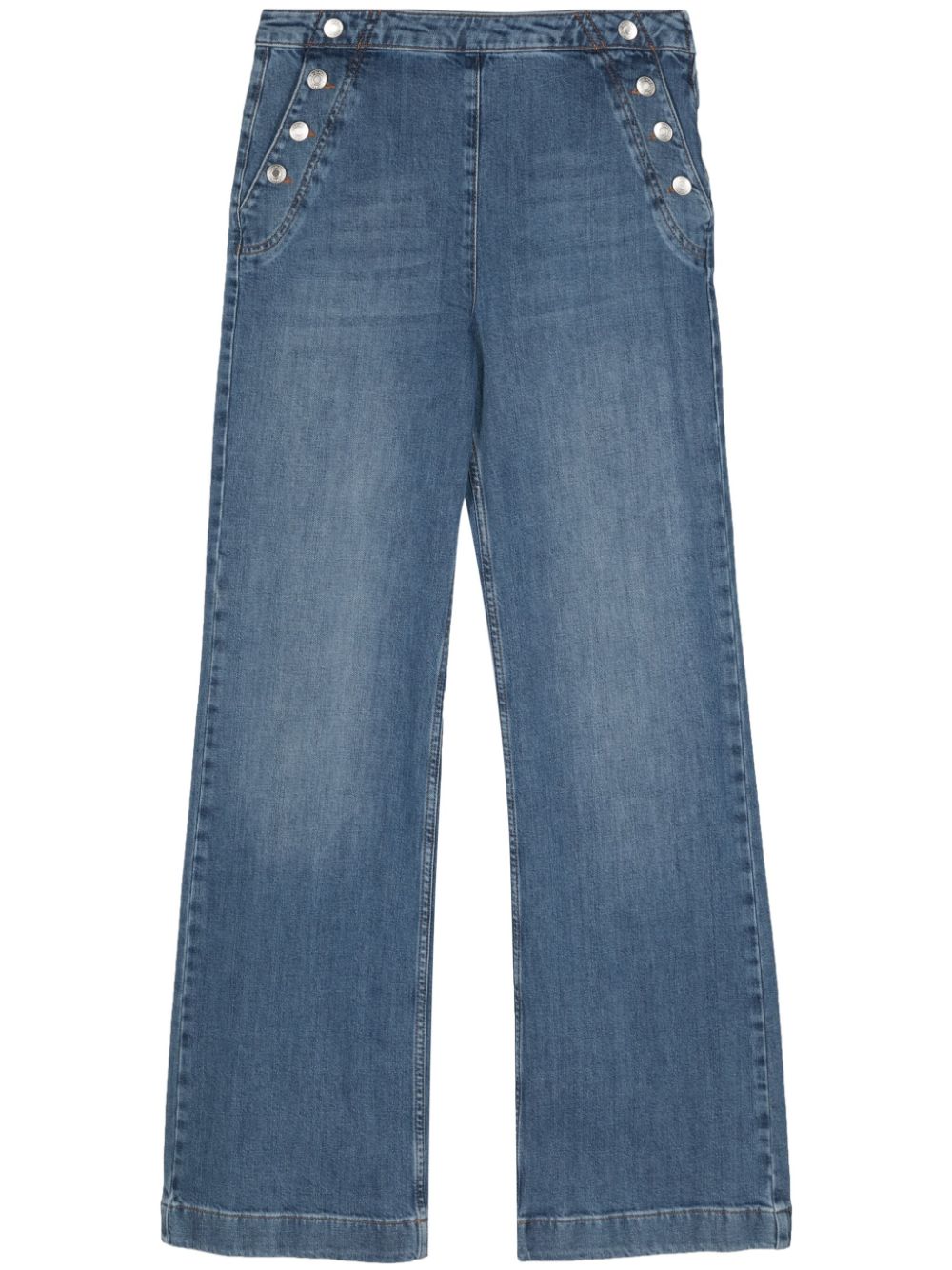 Sailor mid-rise straight jeans