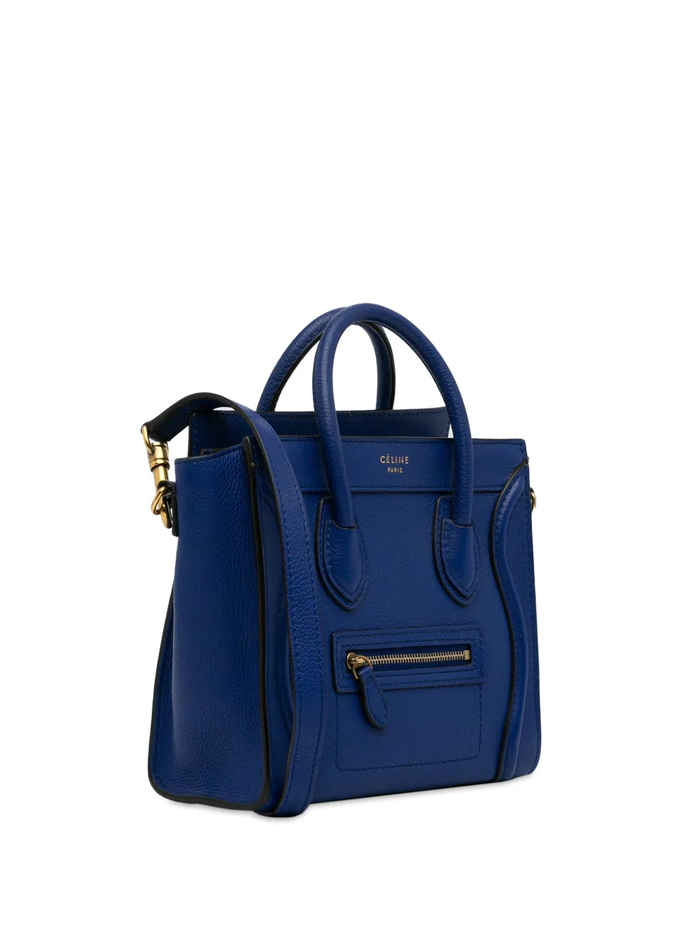 Céline Pre-Owned 2018 Pre-Owned Celine Nano Luggage Tote Satchel - Blauw