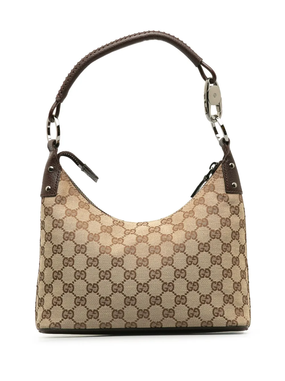 Gucci Pre-Owned 2000-2015 GG canvas zipped handbag - Bruin