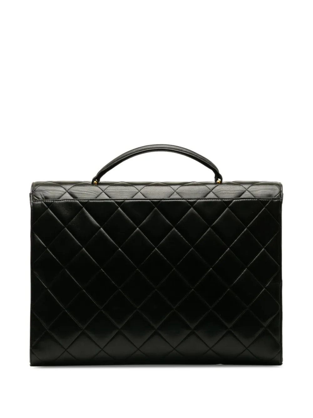 CHANEL Pre-Owned 1994-1996 CC turn-lock flap briefcase - Zwart