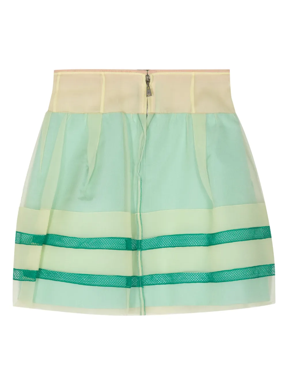 Pre-owned Louis Vuitton 2012 Layered Mini Skirt In Green