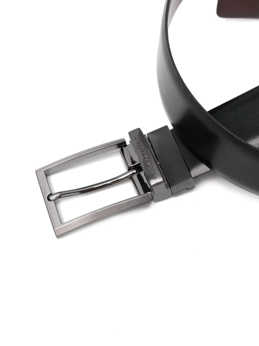 karllagerfeld Karl Lagerfeld Riem met gegraveerd logo - Zwart