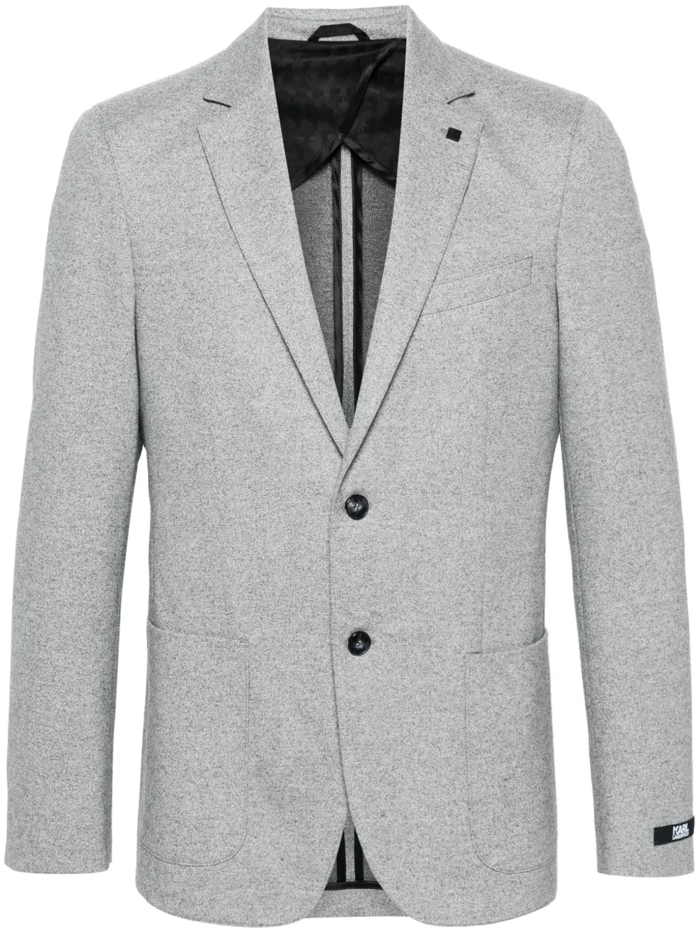 Karl Lagerfeld brooch-detail single-breasted blazer | Grey | Image 1