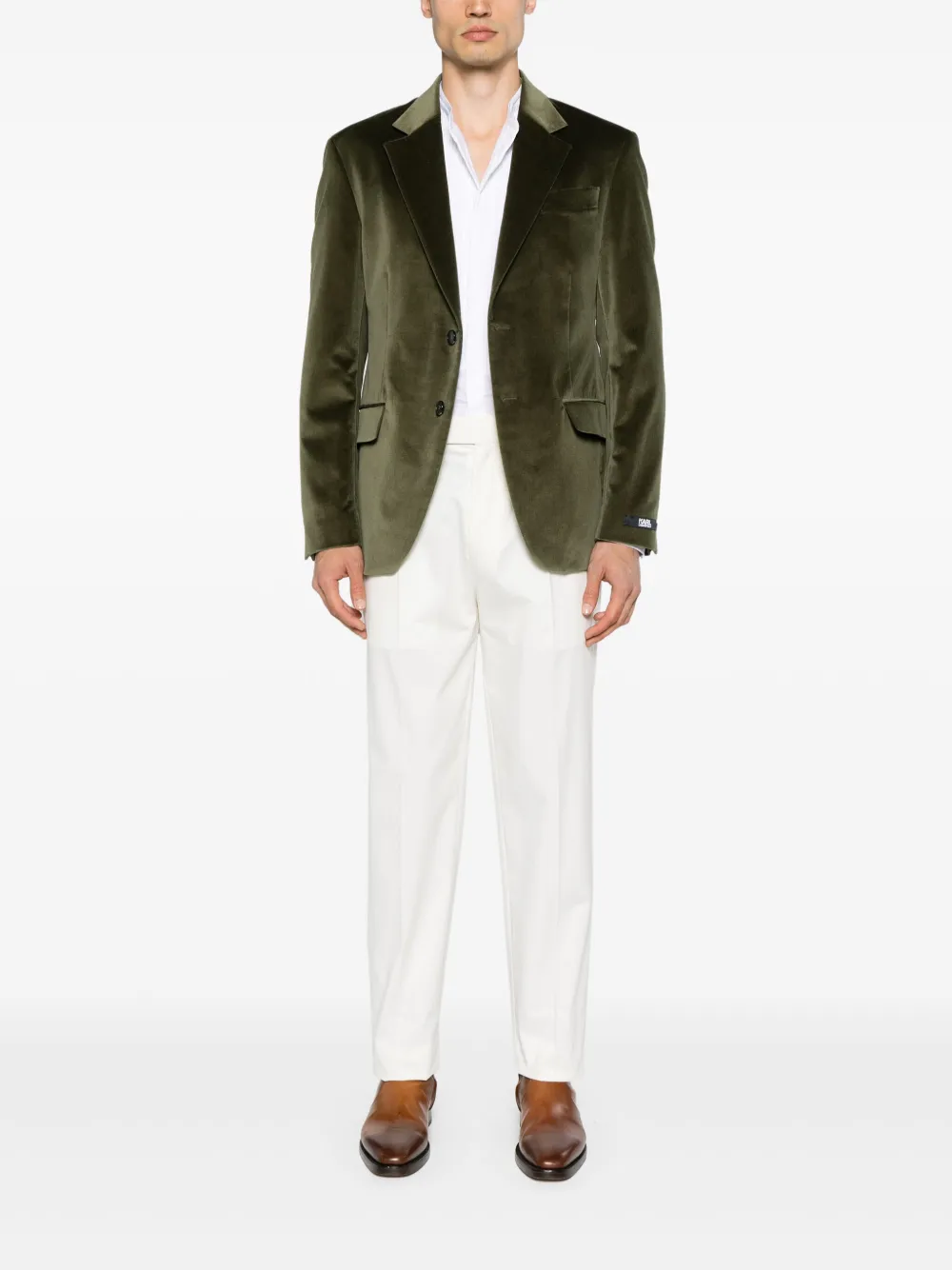 Karl Lagerfeld Fluwelen blazer - Groen