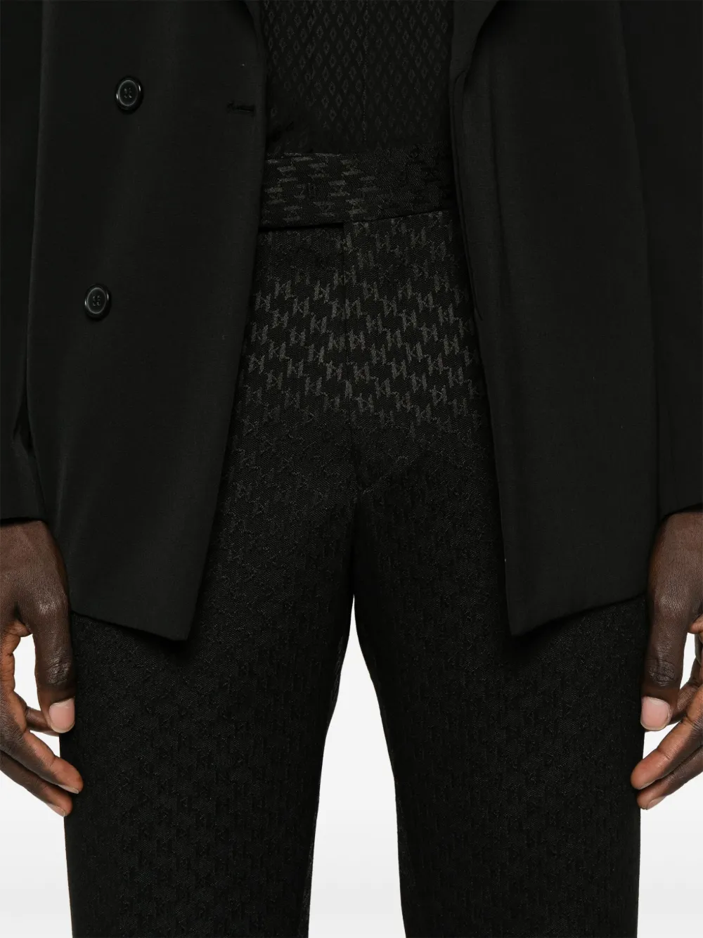 Karl Lagerfeld Broek met jacquard-logo Zwart