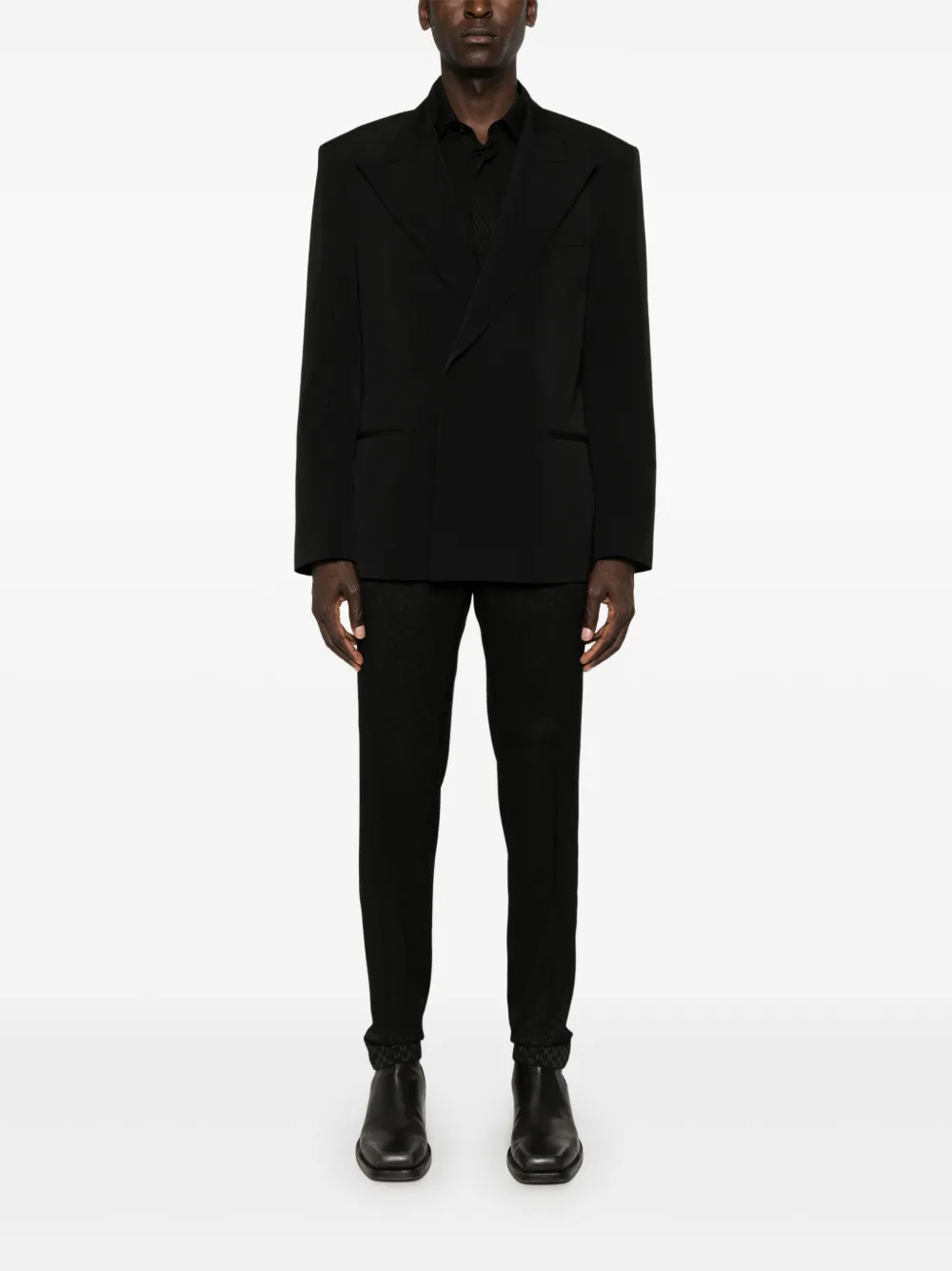 karllagerfeld Karl Lagerfeld Broek met jacquard-logo - Zwart