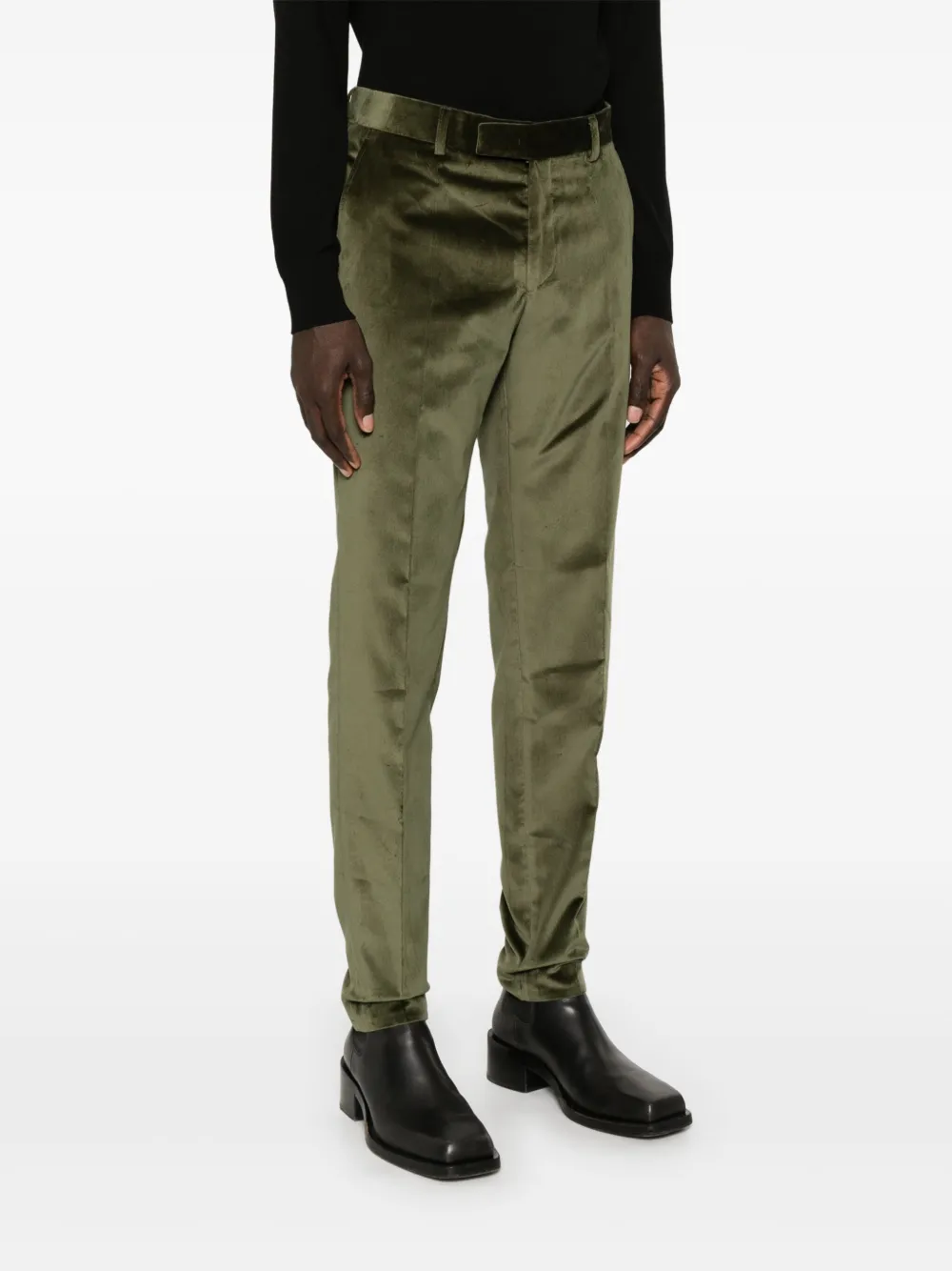 Karl Lagerfeld Fluwelen broek Groen