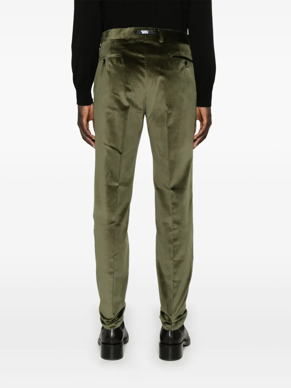Karl Lagerfeld Fluwelen broek Groen