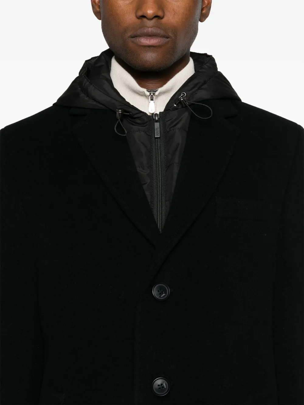 Karl Lagerfeld Jas met capuchon Zwart