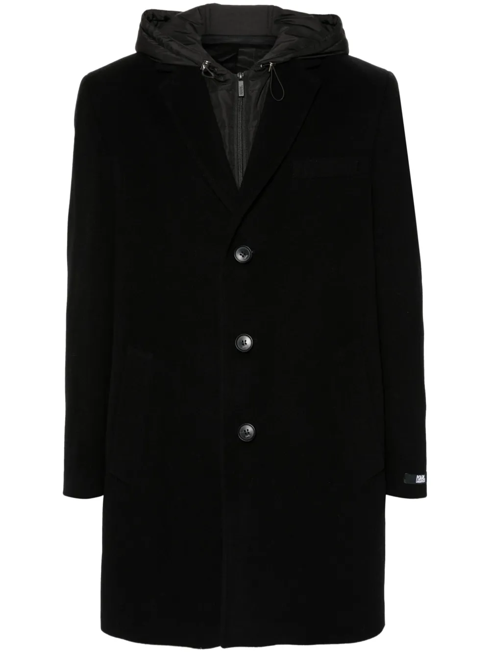 Karl Lagerfeld hooded coat – Black