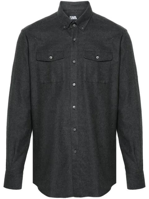 Karl Lagerfeld felted cotton shirt