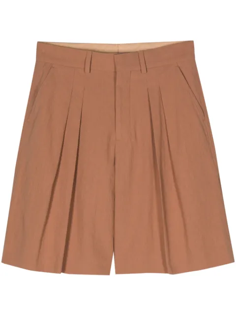 Nanushka Carsten pleated cotton shorts