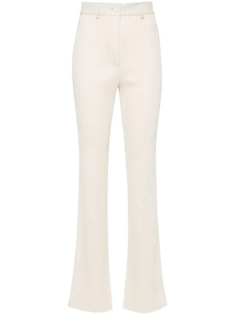 Nanushka fine-ribbed bootcut trousers