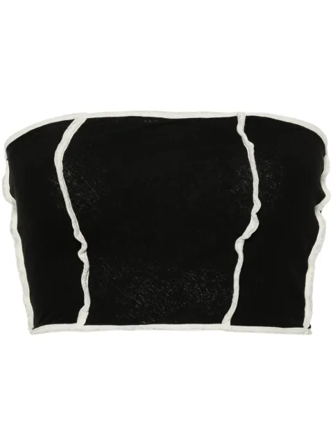 Nanushka Luisa strapless cropped top