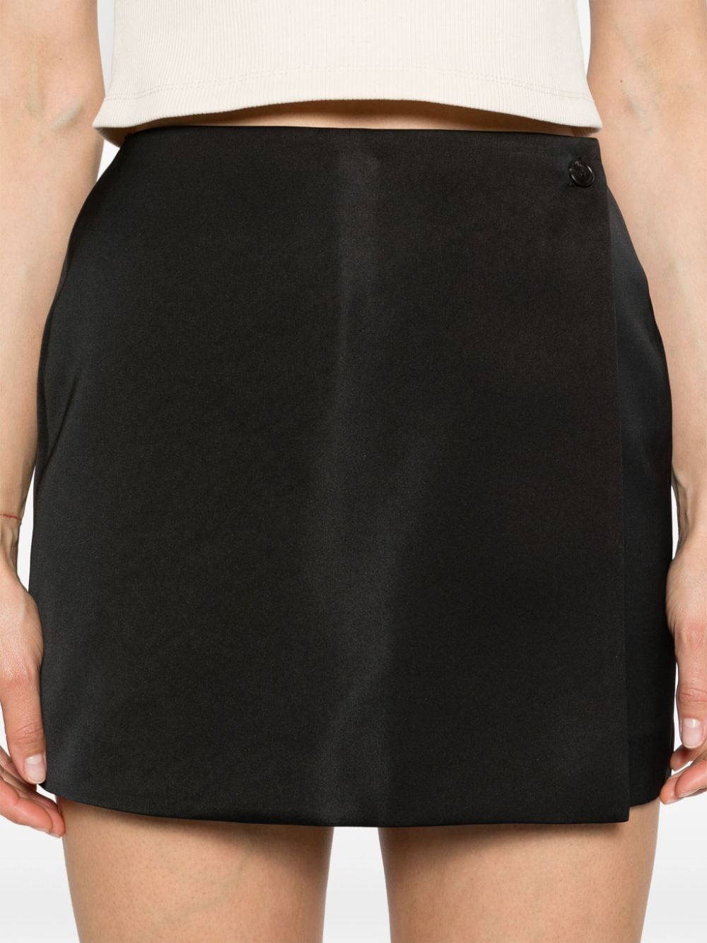 Shop Nanushka Svana Wrap Skorts In Black