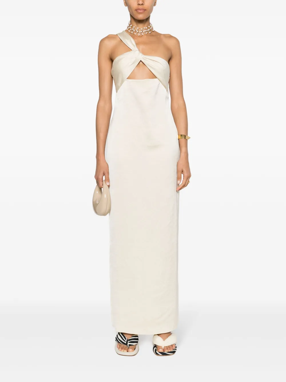 Nanushka Maseco maxi-jurk Beige