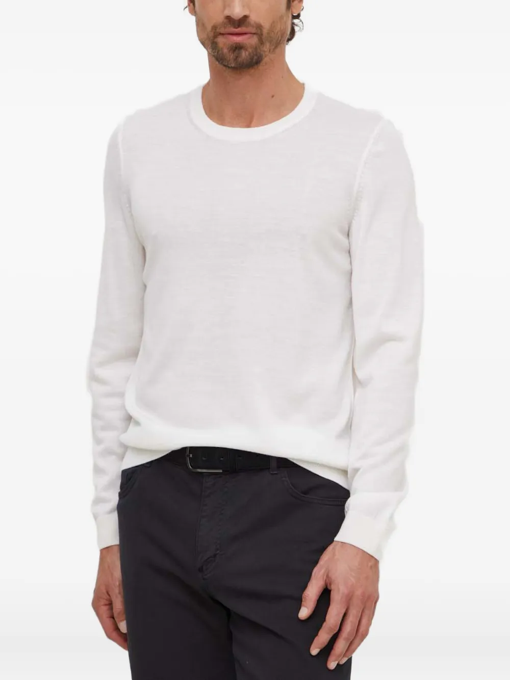 BOSS suéter con cuello redondo | blanco | Image 1