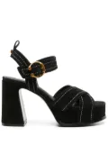 Ash Melany 100mm platform sandals - Black