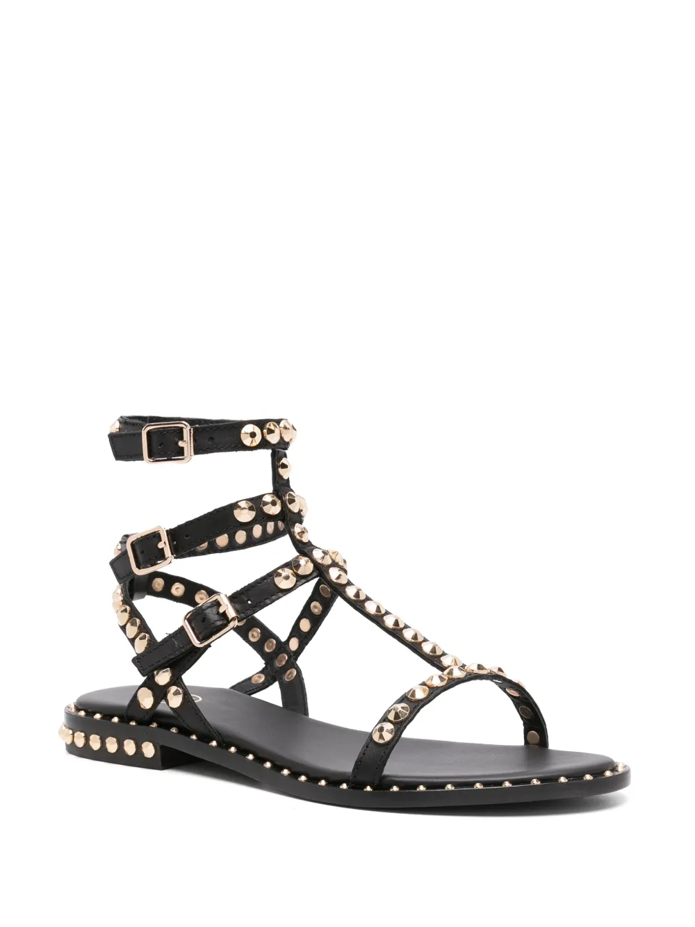 Ash Play01 studded leather sandals - Zwart