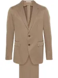 Tagliatore twill cotton-blend suit - Neutrals