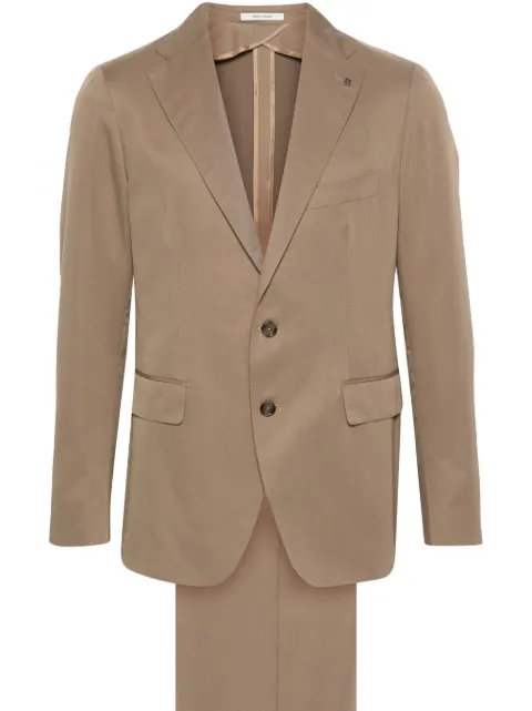 Tagliatore twill cotton-blend suit