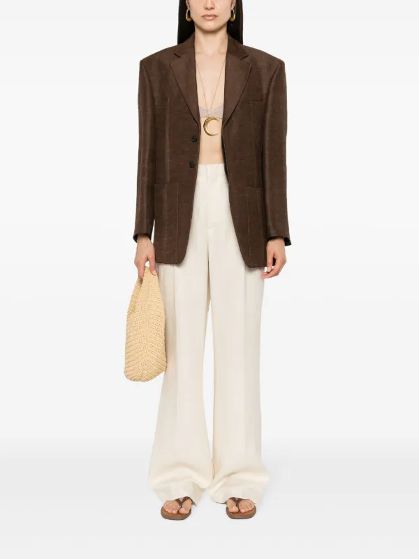 パンツ Tagliatore Trousers Tagliatore リネンパンツ | ニュートラル | FARFETCH JP
