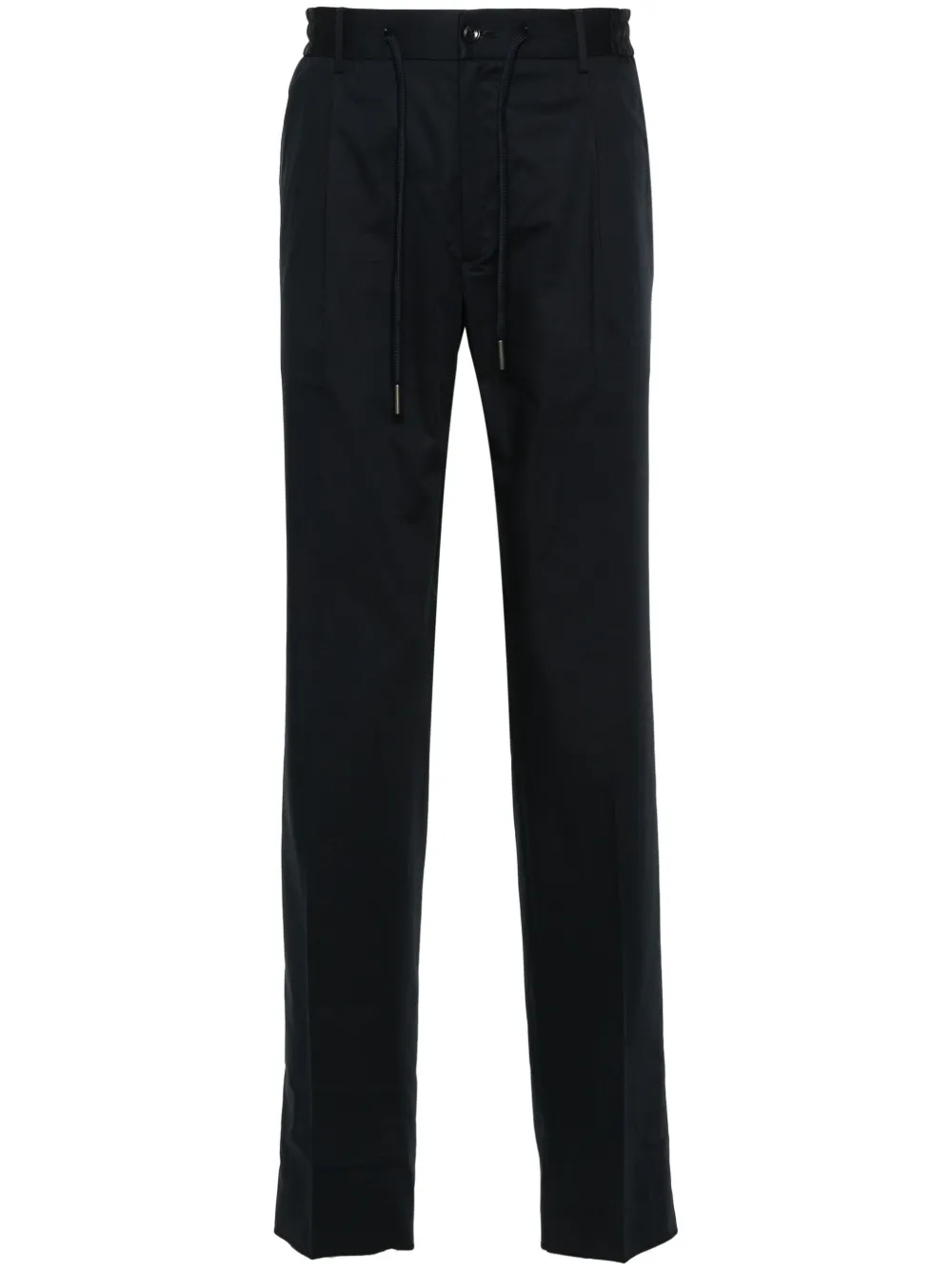 pleated tapered trousers