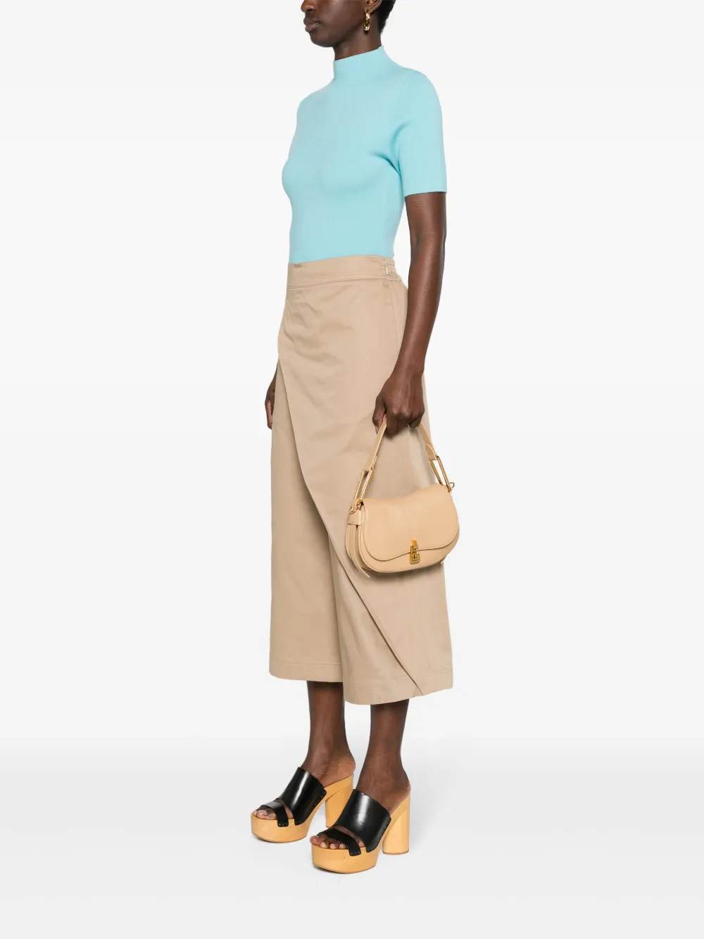 Coccinelle mini Magie leather tote bag - Beige