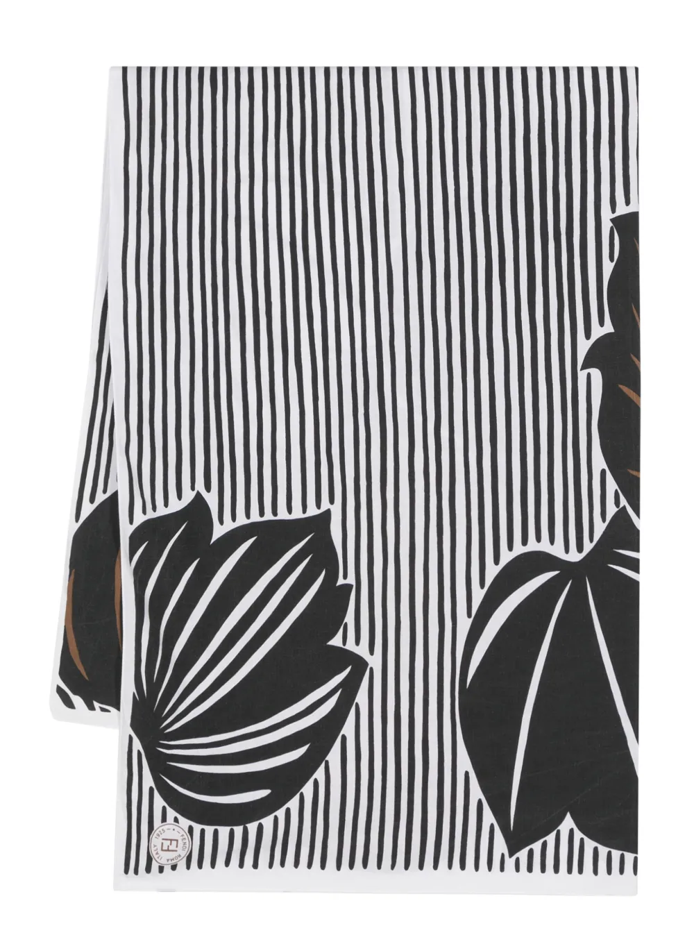Fendi Pre-Owned 2000 striped cotton pareo | Black | Image 1