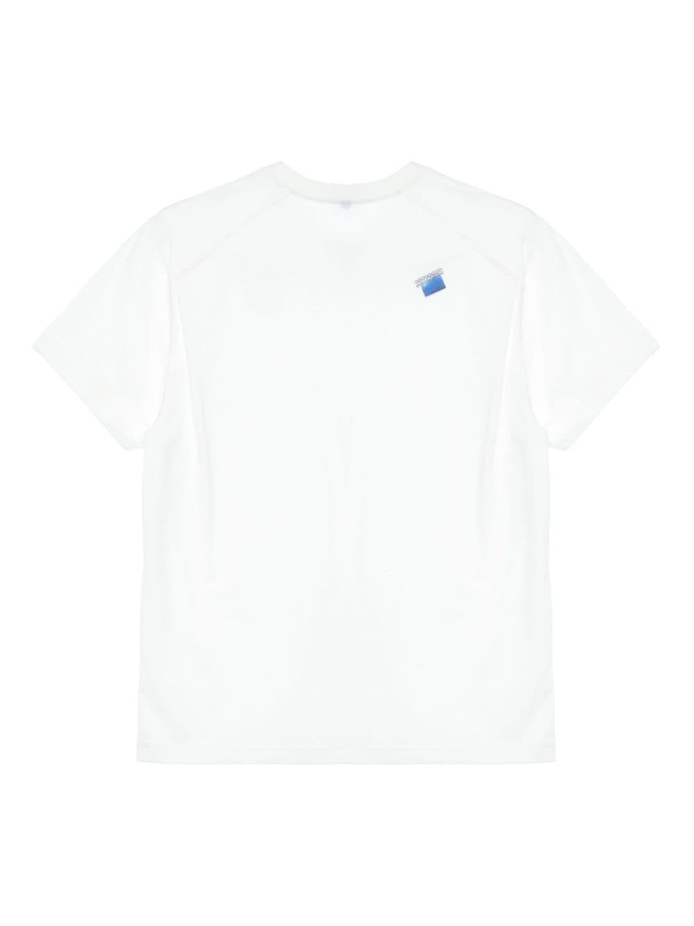 Shop Ader Error Logo-patch Crew-neck T-shirt In 白色