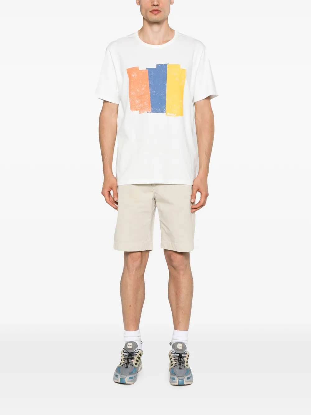 Ecoalf Ethica mid waist bermuda shorts - Beige