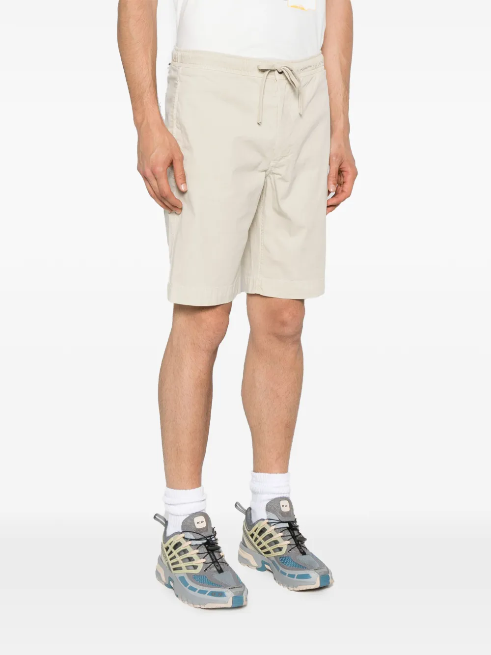 Ecoalf Ethica Mid-rise Bermuda Shorts In Neutral