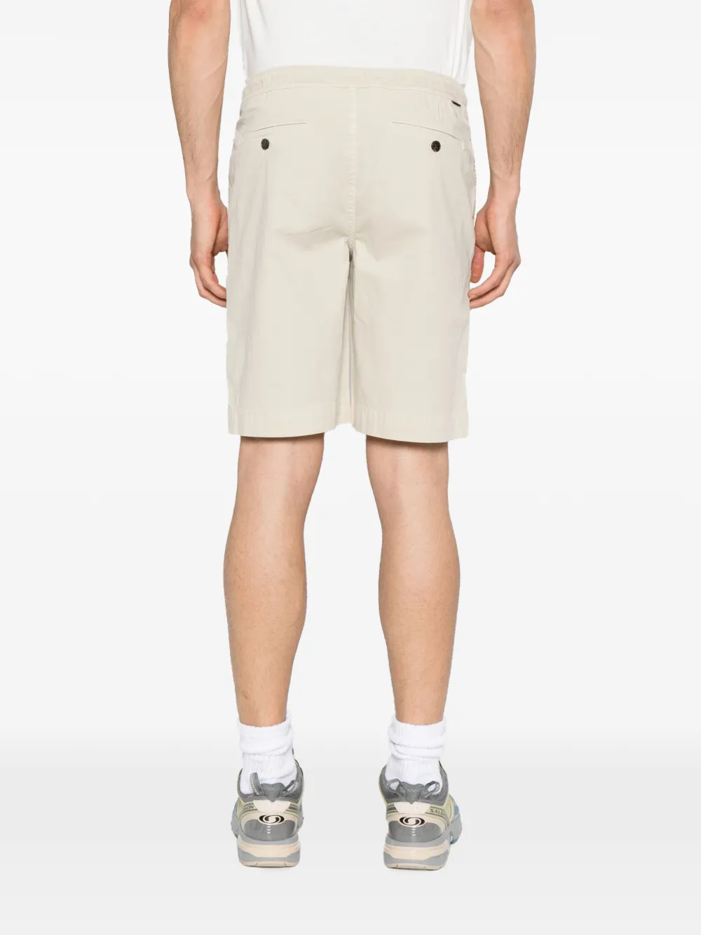 Ecoalf Ethica Mid-rise Bermuda Shorts In Neutral
