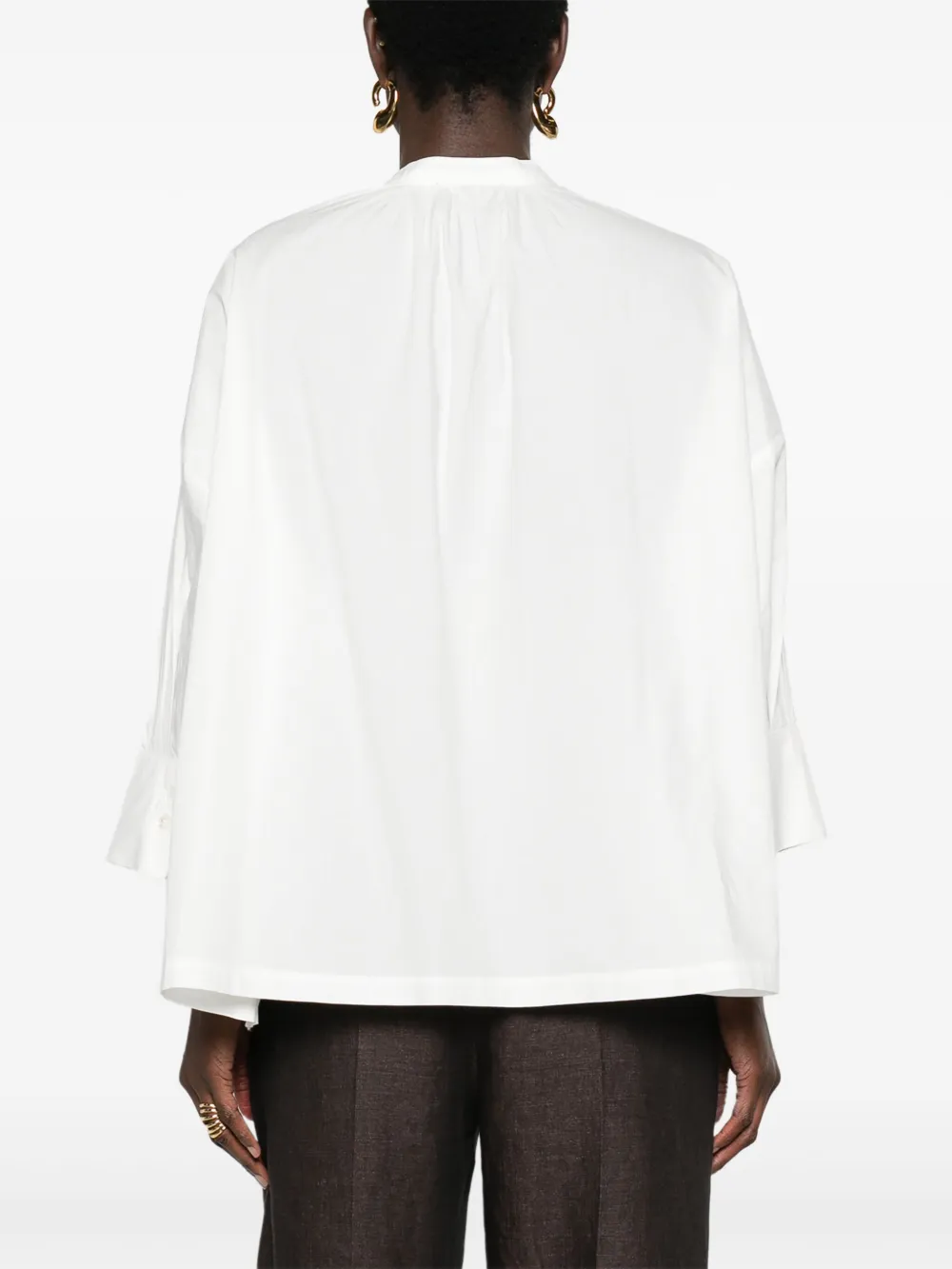 Essentiel Antwerp Blouse met geborduurde palmboom Wit