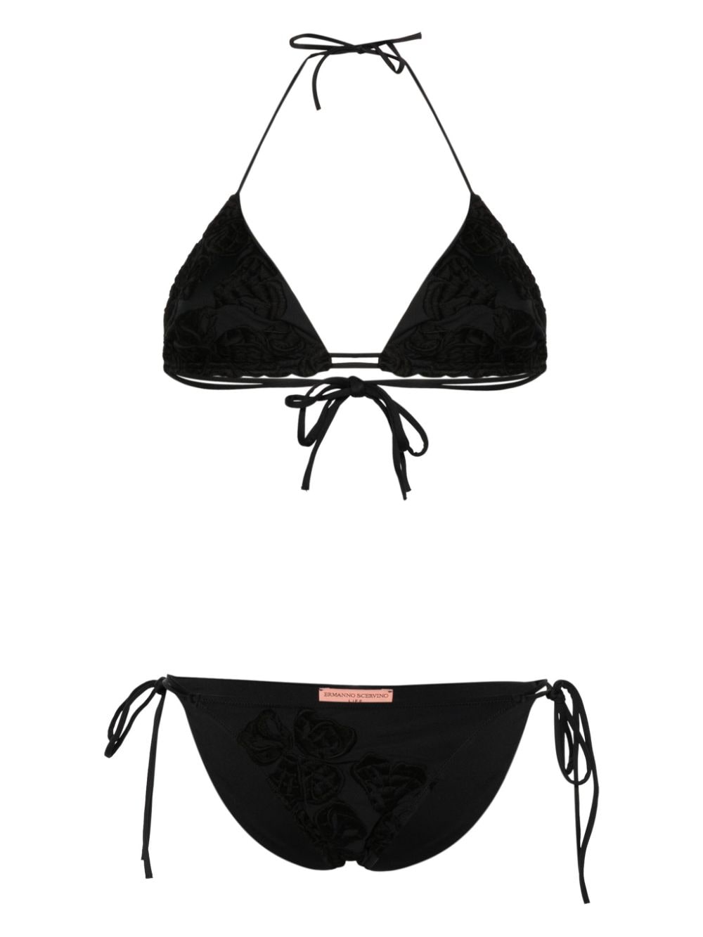 Ermanno Scervino Bikini met borduurwerk Zwart